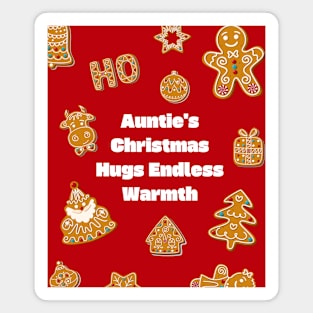 Auntie's Christmas hugs, endless warmth. Magnet